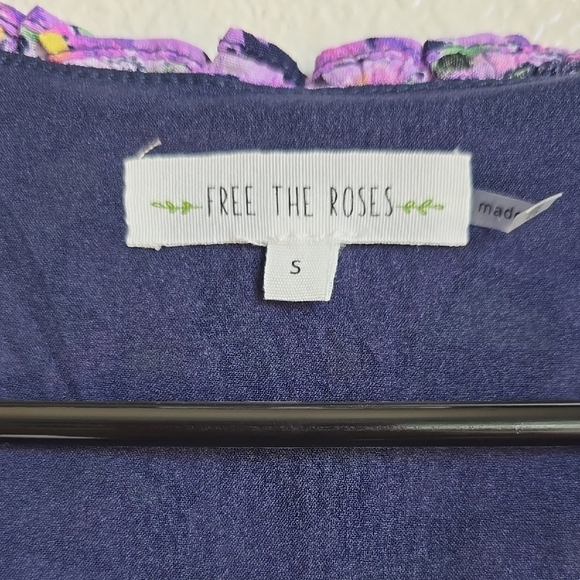 Free the Roses Purple and White Ruffled Maxi Dress - Picture 2 of 5